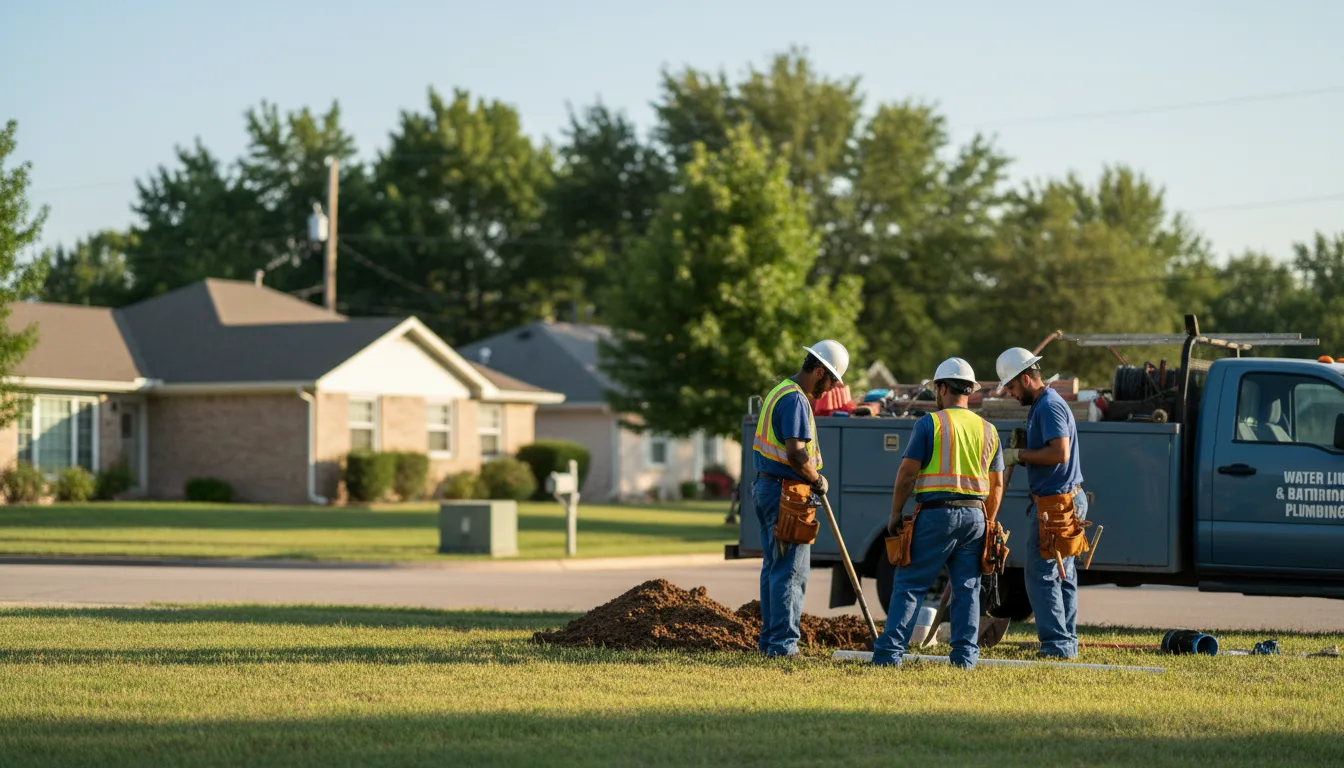 Residential water line and bathroom plumbing service in Round Rock, AZ